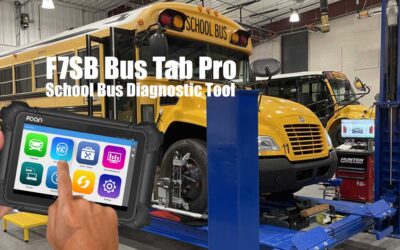 The Model F7SB Bus Tab Pro is a powerful wireless diagnostic tablet for school bus service professionals